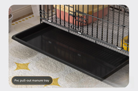 Cage pour chat d'intérieur pliable, grande, à double, triple ou quadruple étages, en fil d'acier métallique thermolaqué, toutes saisons
