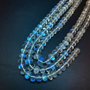 Cuentas de piedra lunar arcoíris genuina piedra lunar de Fuego Azul piedra preciosa Baesd piedra preciosa suelta para hacer joyería precio mayorista cuentas piedra - Product Image 1