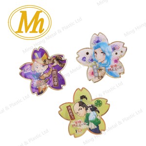 Custom Shape UV Printing+epoxy Stainless Iron Customized Enamel Printed Lapel Pin