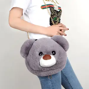 Sac à bandoulière ours mignon pour femmes, vente directe d'usine, nouvelle mode, vente en gros, sac à main personnalisé fashion cartoon bear messenger