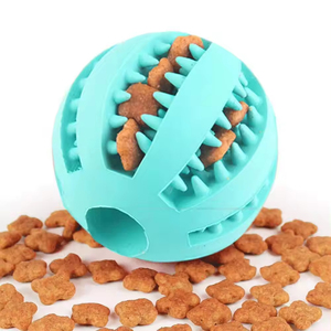 Wholesale New Pets <b>Balls</b> Nature Rubber Bouncy Toys <b>Dogs</b> Food Treating Feeder Tooth Cleaning <b>Ball</b> for Pet Training IQ - Product Image 5