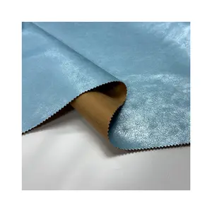 New Metallic Blue Eco-Friendly PU Synthetic Leather Fabric For Clothing Jackets Bags Garments Gloves Dresses