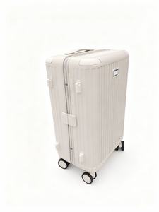 PC Material Hard Shell <b>Suitcase</b> New Style <b>Plastic</b> Frame Zipper Luggage With 8 Spinning Wheels And Two Handles - Product Image 4