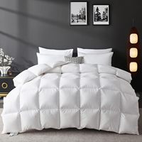 Couette en duvet de plumes de canard et d'oie blanches douces, personnalisée avec boîte de rangement de marque