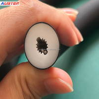 Tube diffuseur LED néon en silicone noir à 360 degrés, bande lumineuse LED circulaire 12/24V, flexible noir, pour usage hôtelier