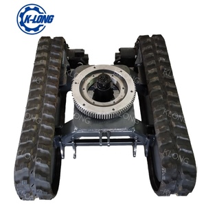 Customized 1ton 2ton 3ton 4ton 5ton <strong>Rubber</strong> Crawler <strong>Track</strong> Undercarriage for Mini Excavator Loader With Rotary Joint - Product Image 3