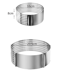 16-20cm Adjustable Stainless Steel Mousse Mould Layer <strong>Cake</strong> Slicer <strong>Kit</strong> - Product Image 2