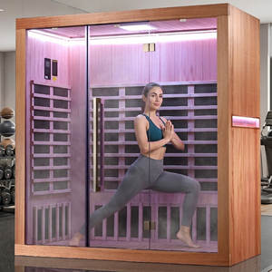 Sauna de Infrarrojos Lejanos para 3-4 Personas, Fácil de Instalar, de Madera de Hemlock, para Yoga, Spa en Casa, Sauna Seca FIR para Práctica de Yoga Caliente - Product Image 1