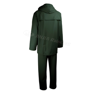 Chaqueta y pantalones de traje de lluvia de poliuretano impermeable de alta calidad para hombres y mujeres, abrigo de lluvia de PU de PVC para adultos para el trabajo - Product Image 4