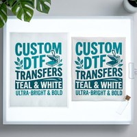 Autocollants en vinyle personnalisés les plus vendus, autocollants DTF lavables, matériau plastisol PET, impression par transfert thermique DTF pour t-shirts et casquettes