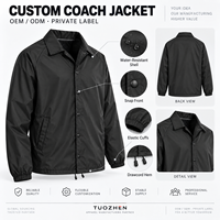 Veste coupe-vent en nylon pour homme avec logo personnalisé, respirante, imperméable, veste de coach à manches longues, vêtements d'extérieur
