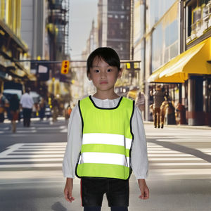 <span class=keywords><strong>Gilet</strong></span> en polyester haute visibilité pour enfants Vêtements de travail réfléchissants de sécurité Construction Trafic Cyclisme Ski-<span class=keywords><strong>Gilet</strong></span> néon haute visibilité - Product Image 5