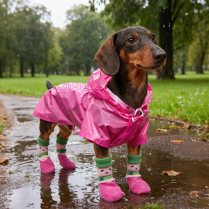Waterproof Rubber & Cotton Classic Design Dog <span class=keywords><strong>Shoes</strong></span> para pequenos animais-temporada de outono antiderrapante quente ao ar livre uso - Product Image 2