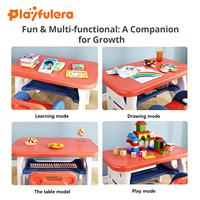Ensemble table et chaises en plastique pour enfants, personnalisable, design moderne, pour la maison, l'école, l'hôtel, design sécurisé, thème éléphant, 3 couleurs, service OEM/ODM