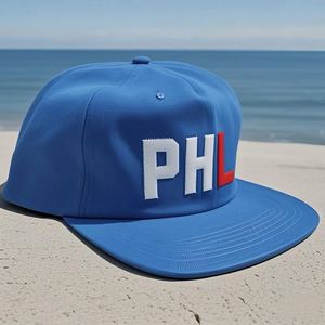 Custom a <b>Frame</b> Snapback <b>Embroidery</b> 5 Panel Unstructured Dad Hat Flat Brim Cap - Product Image 1