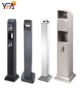 Cendrier sur pied en acier inoxydable <span class=keywords><strong>pour</strong></span> l'extérieur Espace <span class=keywords><strong>fumeur</strong></span> Seau de rangement ignifuge Poubelle de rangement <span class=keywords><strong>pour</strong></span> cendres de cigarettes commerciales - Product Image 2