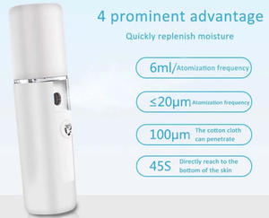 Taşınabilir 20ML USB şarj edilebilir yüz buhar makinesi serin sis kişisel difüzör nemlendirici açık-uygulanabilir cep araba ev - Product Image 2