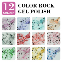 Vernis à ongles en Gel de roche coloré réfléchissant à paillettes, échantillons gratuits de marque privée