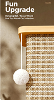Nouvelle Tendance 2026 : Griffoir pour Chat Écologique en Coton Naturel et Bois, Durable, avec Base Robuste et Plumes Interactives