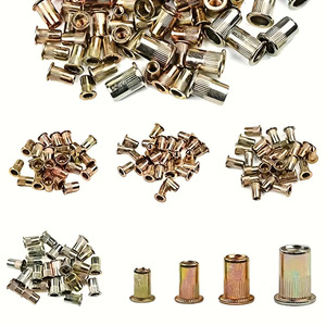 Baiguluo Rivet Nut Set 320pcs M3 M4 M5 M6 M8 M10 M12 Zinc Plated Carbon Steel Knurled Head For Communication Equipment - Product Image 4