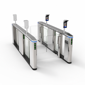 Portillon tournant AB en acier inoxydable 304 JSD-AB02 avec contrôle d'accès par RFID, code QR et reconnaissance faciale pour salle blanche d'usine - Product Image 1