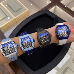 New RM Orange Carbon Fiber Case butterfly Buckle <b>Skeleton</b> <b>Automatic</b> Mechanical Movement Waterproof Sports Mechanical <b>Watch</b> - Product Image 6