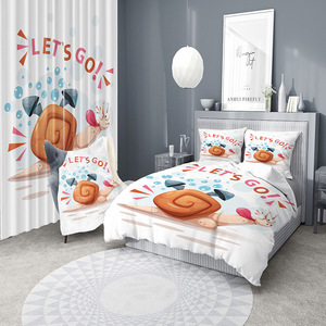 Tùy Chỉnh 3D In Hoa Nhà Máy Duvet Cover Set Với Màn Rèm Chất Lượng Cao Bộ Đồ Giường - Product Image 4