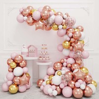 Offre Spéciale copines décorations de fête d'anniversaire de la Saint-Valentin or Rose arc de ballon rose ensemble pour décor de fête