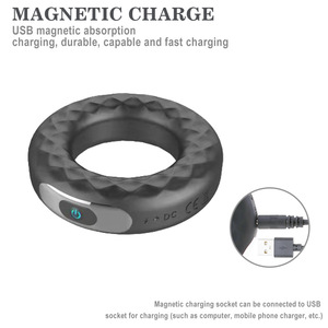 Anillo vibrador para pene para retrasar la eyaculación masculina con potencia, juguete sexual para adultos. - Product Image 6