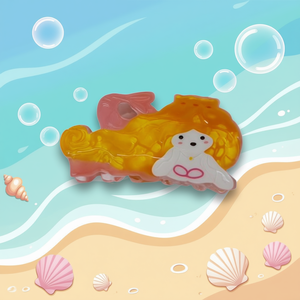 Fermaglio per capelli Angelina a forma di sirena da 8 cm per bambine, design simpatico a cartoni animati - Product Image 2