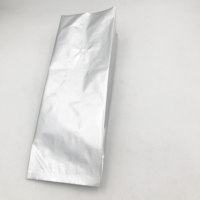 Sachet de café personnalisé en aluminium imprimé avec soufflet latéral et valve de dégazage, pochette d'emballage à fond plat