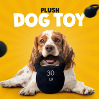 Kettlebell durable et drôle en peluche avec effets sonores accessoires d'haltérophilie jouet pour chien V008 vente en gros