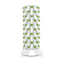 Tour de culture hydroponique verticale complète Petal Tower, économique et pratique pour la maison, 64 trous, avec éclairage LED pour la croissance des plantes