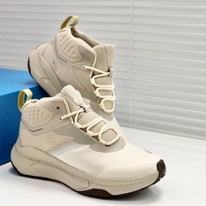 Chaussures de sport montantes pour hommes, nouveau design, beige, respirantes, à lacets, pour la course printanière - Product Image 2