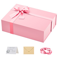 Boîte cadeau pliable magnétique rose en gros, boîte d'emballage rigide avec pelliculage mat pour cosmétiques, bougies et emballages cadeaux de fêtes