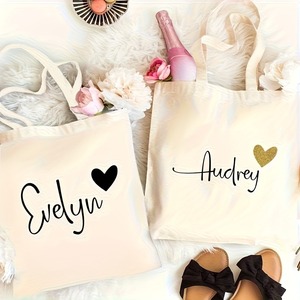 Bolsa de Mano <span class=keywords><strong>Harper</strong></span> Design con Nombre Personalizado, Color Rosa Corazón Café, Regalo para Damas de Honor, Novias, Madres - Product Image 2