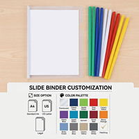 Carpeta Deslizante de PVC Resistente al Por Mayor, 4mm 30 Hojas, 6mm 40 Hojas, Barra Deslizante de Plástico para Encuadernación de Libros de Oficina y Escuela