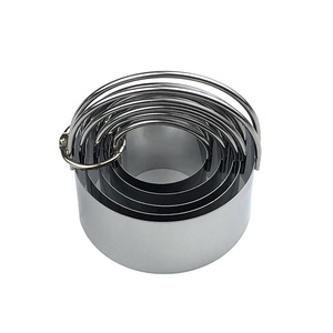 Utensili <span class=keywords><strong>professionali</strong></span> <span class=keywords><strong>per</strong></span> pasta da forno in acciaio inossidabile formine <span class=keywords><strong>per</strong></span> <span class=keywords><strong>biscotti</strong></span> di forma rotonda con manico Set di taglierina <span class=keywords><strong>per</strong></span> <span class=keywords><strong>biscotti</strong></span> - Product Image 1