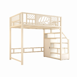 Krem Dupleks Gaya Kosong Tempat Tidur Loteng Hemat Ruang Besi Lantai Dua Untuk Apartemen Kecil letti di metallo - Product Image 5