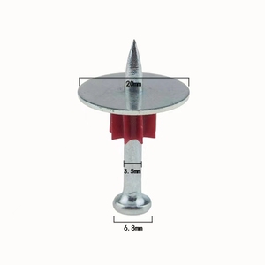 Chiodo per Sparachiodi in Alluminio con Gambo Liscio per Applicazioni su Acciaio e Calcestruzzo, con Rondella Rossa, Fornitura Diretta dalla Fabbrica - Product Image 6