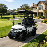 Voiture de golf électrique DC-H-F2+2, modèle de chasse surélevé, 4 places, nouvelle conception, buggy de golf personnalisé