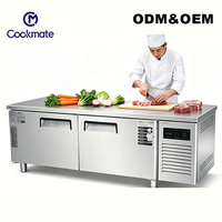 Table de préparation en acier inoxydable à refroidissement rapide, refroidisseur à température unique pour la préparation des aliments dans les restaurants