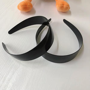 ที่คาดผมสไตล์เกาหลีแบบ DIY กว้าง 40 มม. ทำจากพลาสติก ABS กึ่งสำเร็จรูป ขนาดเส้นผ่านศูนย์กลาง 39 ซม. สีดำ อุปกรณ์เสริมผม สามารถปรับแต่งได้ - Product Image 2
