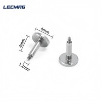 Imán de NdFeB M4 M3 con Recubrimiento de Plata, Columna Magnética Permanente para Interiores y Exteriores, Tornillo para Montaje de Lámparas LED de Techo