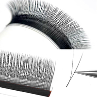 Cils en Y 2D à pointe unique, faits à la main, doux, naturels, en forme de trèfle, fournitures d'extensions de cils