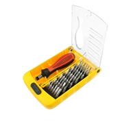 Kit de Destornilladores Multifunción 37 en 1 con Mango de Plástico, Puntas Magnéticas, Portátil, para Reparación de Teléfonos Celulares y Dispositivos Electrónicos
