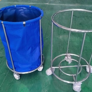 Carrito de Enfermería de Acero Inoxidable 960x550x900mm, Carro de Hospital Multifuncional con 4 Ruedas para Uso Médico - Product Image 1