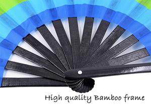 Éventail en bambou arc-en-ciel personnalisé, nouveau design, peinture de style chinois, décoration pour événements - Product Image 5