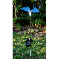 Lampe solaire extérieure en forme de papillon, LED, étanche, décoration de jardin, lampe pour pelouse, cour, allée, patio