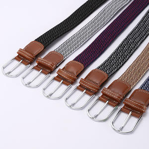 <span class=keywords><strong>Ceinture</strong></span> unisexe personnalisée pour hommes et femmes en polyester/coton, tissée en tissu tricoté, <span class=keywords><strong>élastique</strong></span>, avec boucle en alliage, largeur de 3 à 4 cm - Product Image 2